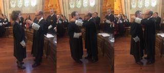 Los condecorados Mª Dolores Balibrea, José Manuel del Amo y Luis Garrido Espá
